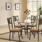 Round Contemporary Dinette Table w/Beveled Glass Top