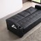 Black Leatherette Modern Convertible Sofa Bed