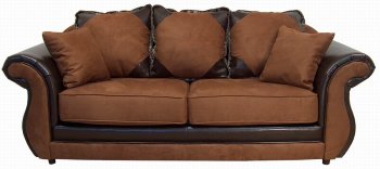 Cinnamon Fabric Modern Sofa & Loveseat Set w/Options [PMS-2750-Cinnamon]