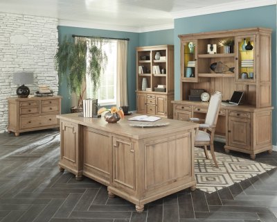 Florence 801641 Office Desk in Rustic Smoke by Coaster