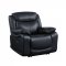 Ralorel Motion Sofa & Loveseat Set LV00060 Black Leather by Acme