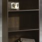 Cinnamon Cherry Finish Modern 3 Shelf Bookcase