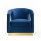 Frolick Accent Chair in Navy Velvet by Modway