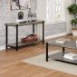 Huckleberry 3Pc Coffee & End Table Set CM4618 in Gray & Black