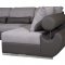 Talia Sectional Sofa in Grey Fabric by ESF w/Bed