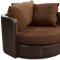 Dark Brown Scatter Back Sectional Sofa w/Microfiber Seats