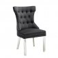 Venice Dining Chair Set of 2 in Black Velvet