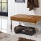 Loft Bench in Black, White or Tan Leather by Modway w/Options