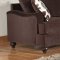 Bella Chocolate Fabric Living Room Sofa & Loveseat Set