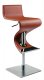 Stainless Steel Base & Rust Vinyl Seat Set of 2 Swivel Barstools