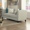 Temptation Sofa 8337FA in Light Grey Fabric by Homelegance