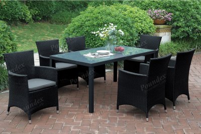 212 Outdoor Patio 7Pc Table Set by Poundex w/Options