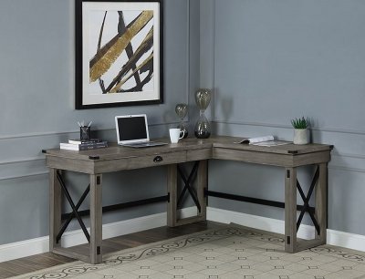 Talmar Writing Desk OF00054 in Weathered Gray by Acme