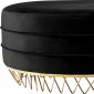 Revolve Ottoman / Coffee Table 147 Black Velvet Fabric - Meridia