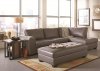 500805 Joaquin Sectional Sofa in Grey Leatherette by Coaster