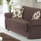 Rain Sofa Bed & Loveseat Set in Brown Fabric by Rain w/Options