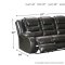 Vacherie Motion Sofa & Loveseat Set 79308 in Black by Ashley