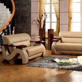 Ben Sofa in Camel Bonded Leather w/Optional Loveseat & Chair