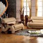 Ben Sofa in Camel Bonded Leather w/Optional Loveseat & Chair