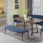 Samira Dining Table Set in Walnut by Chintaly w/Options