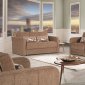 Ferra Fashion Loveseat Sleeper in Brown by Casamode w/Options