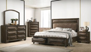 Preston Bedroom 205440 in Rustic Chestnut by Coaster w/Options [CRBS-205440-Preston]