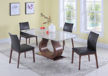 Sage Dining Table 5Pc Set w/Serena Chairs by Chintaly [CYDS-Sage-Serena]