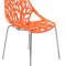 Asbury Set of 4 Dining Chairs AC16OR in Orange by LeisureMod