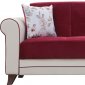 Enjoy Sofa Bed in Burgundy Fabric by Casamode w/Options