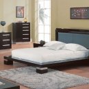 Wenge High Gloss Finish Modern Bed