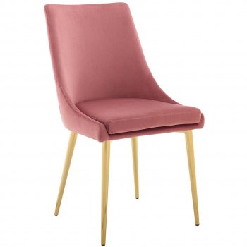 Viscount Dining Chair Set of 2 in Dusty Rose Velvet by Modway [MWDC-3416 Viscount Dusty Rose]