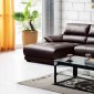 Alan Sectional Sofa in Brown Bonded Leather Match