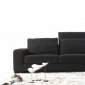 Dark Brown Fabric Modern 3Pc Sofa, Loveseat & Chair Set