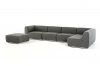 Hawthorn Sectional Sofa & Ottoman Set 2388 in Grey Fabric by VIG