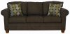 Chocolate Fabric Modern Sofa & Loveseat Set w/Options