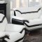 51155 Rozene Sofa in White & Black Bonded Leather by Acme