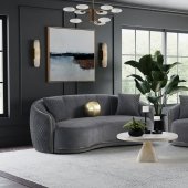 Brookside Sofa 504844 in Dark Gray Velvet by Coaster w/Options