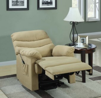 Elevated Power Lift Chair 9769 in Beige Fabric by Homelegance