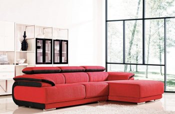 22313 Racer Red 2Pc Sectional Sofa in Fabric by Chelsea [CHFSS-CHF-22313 Racer Red]