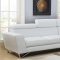 U9836 Sectional Sofa in White Leatherette by Global