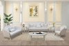 Salina Sofa & Loveseat Set in Cream Fabric