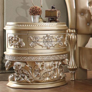 Vatican Nightstand BD00462 in Champagne Silver by Acme [AMNS-BD00462 Vatican]