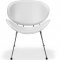 Set of 2 Black or White Color Contemporary Chairs w/Curved Seat