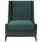 Confident Accent Lounge Chair Set of 2 in Green Velvet by Modway