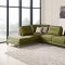 1332 Verona Sectional Sofa in Green Fabric by At Home USA