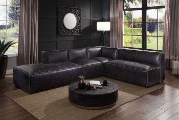 Birdie Modular Sectional Sofa 56585 Antique Slate Leather - Acme [AMSS-56585 Birdie]