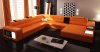 Polaris Sectional Sofa in Orange Bonded Leather by VIG Furniture