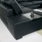 T35 Sectional Sofa in Black Bonded Leather by VIG w/ Side Light