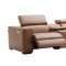 Picasso Power Motion Sectional Sofa in Caramel Leather by J&M