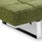 Modern Convertible Sofa Bed in Olive Microfiber with Mobile Back